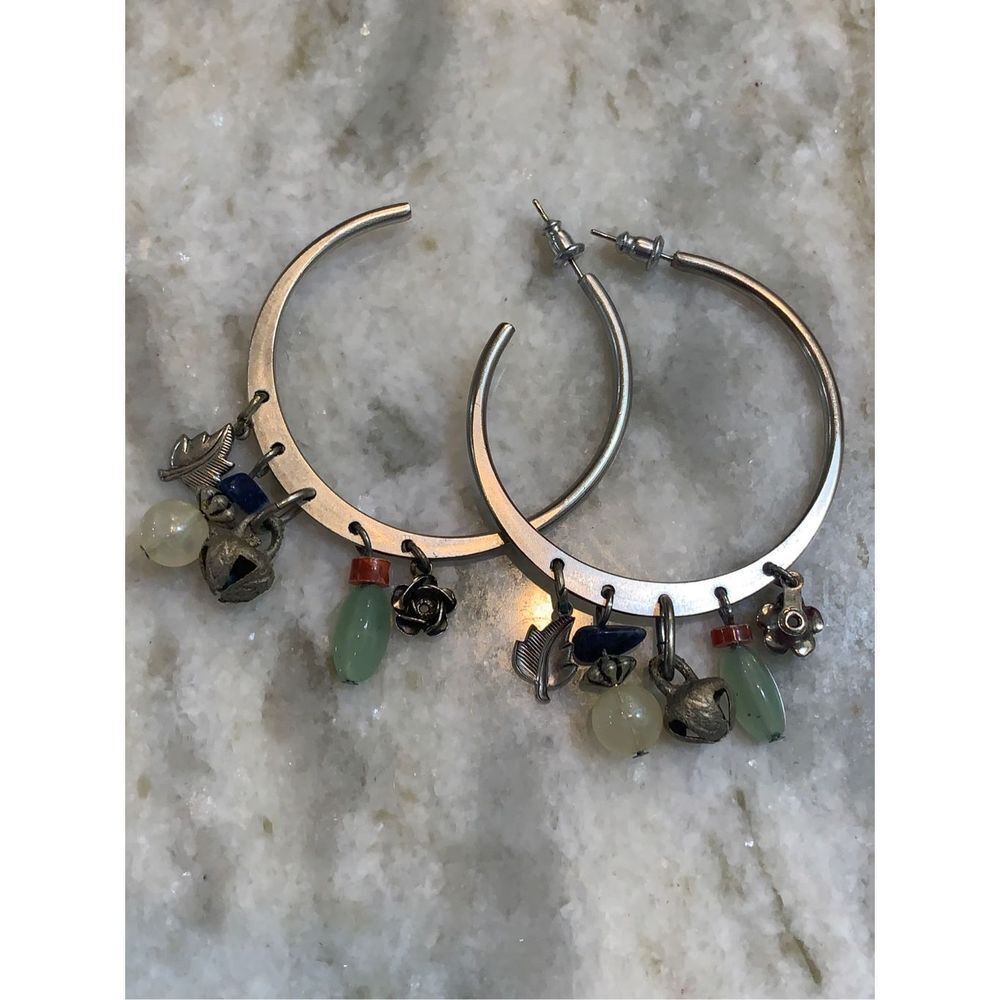 Southwestern Silver Earring Hoops